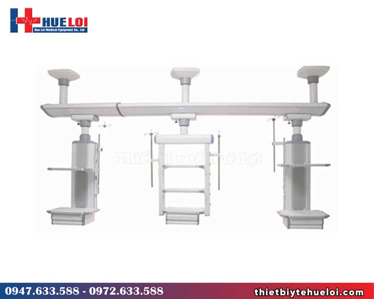 Trụ treo khí 3 nhánh treo trần phòng mổ